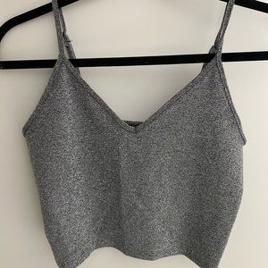 Forever 21 silver crop top